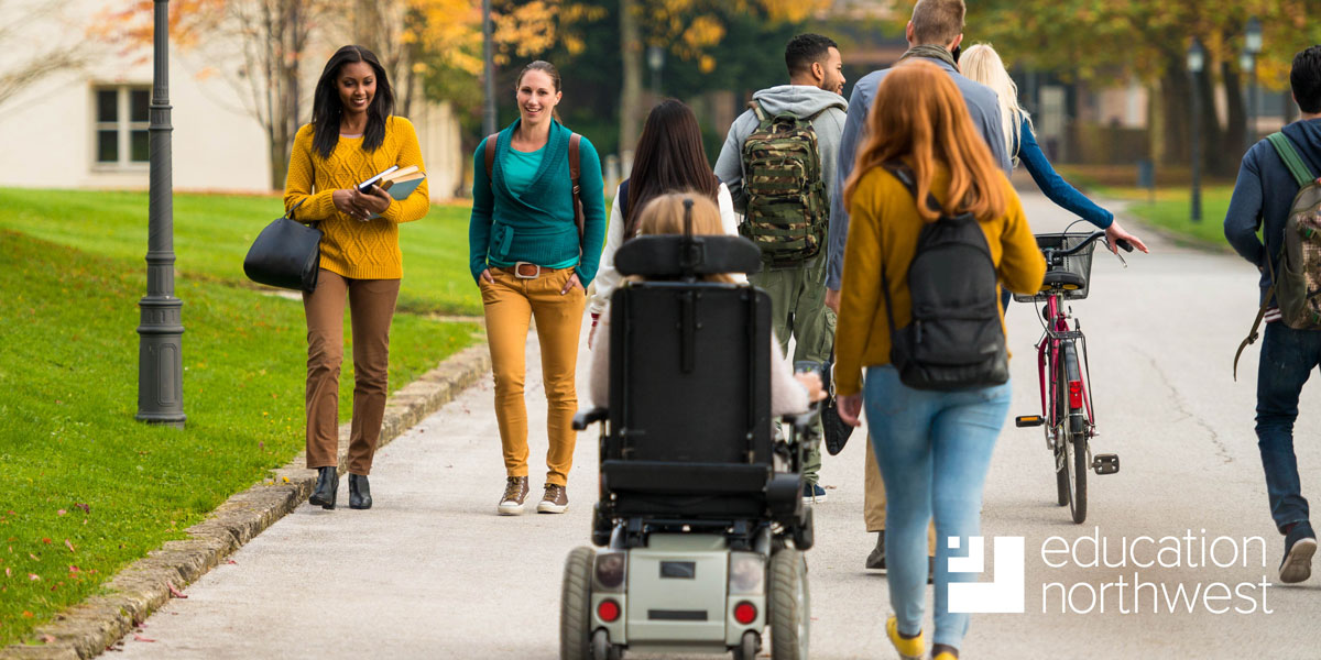 college students on campus