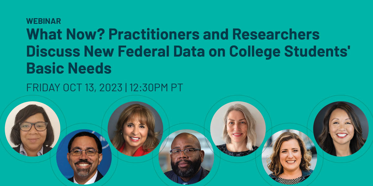 Researchers Discuss New Federal Data on College Students' Basic Needs