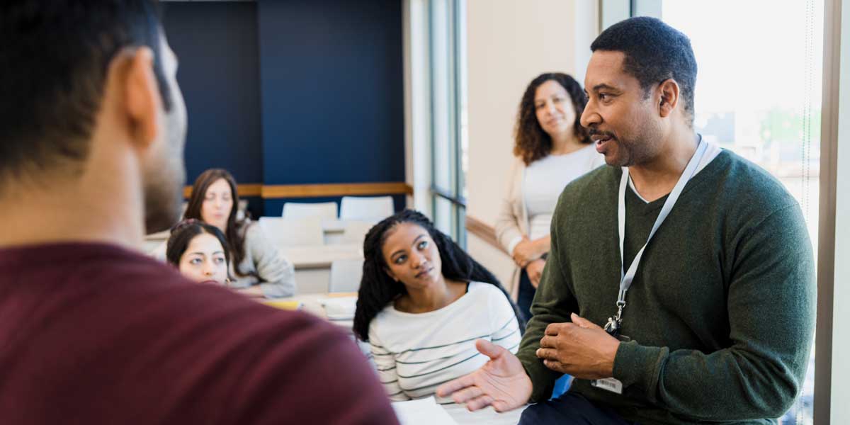 teacher in a classroom