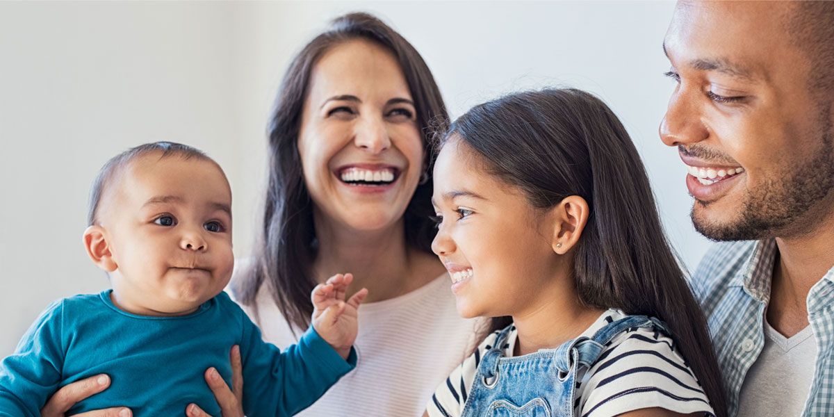 two parents with two children