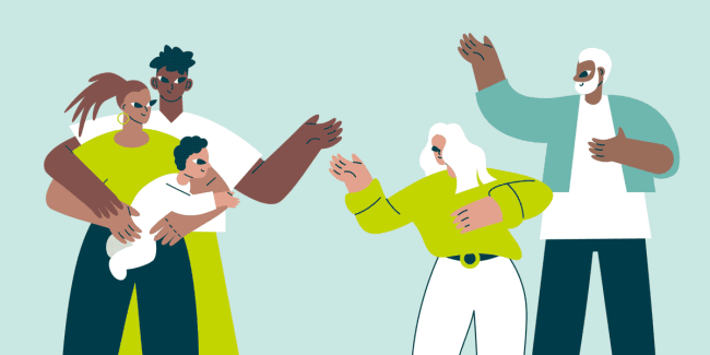 people communicating