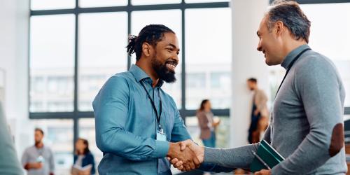 Two people shaking hands