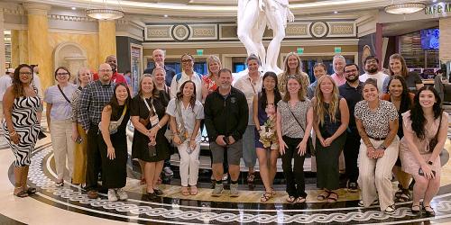 group photo taken in a Las Vegas casino
